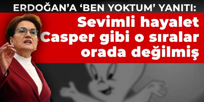 Akşener'den Erdoğan’a ‘Ben yoktum’ yanıtı: Sevimli hayalet Casper gibi o sıralar orada değilmiş