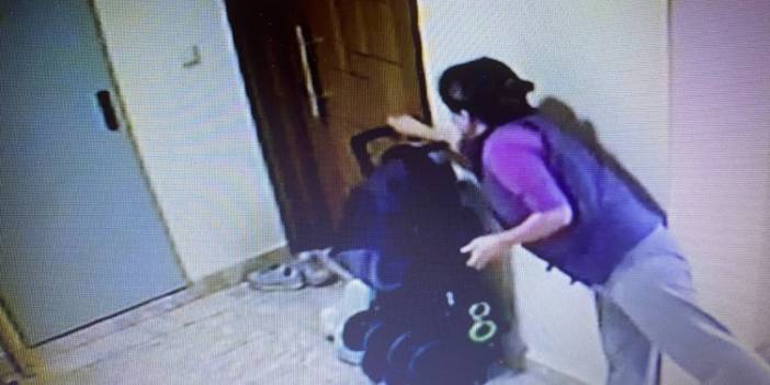 Kötü komşu gizli kameraya yakalandı