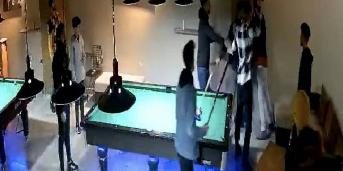 Esenyurt'ta bilardo salonundaki ıstakalı kavga kameralara takıldı