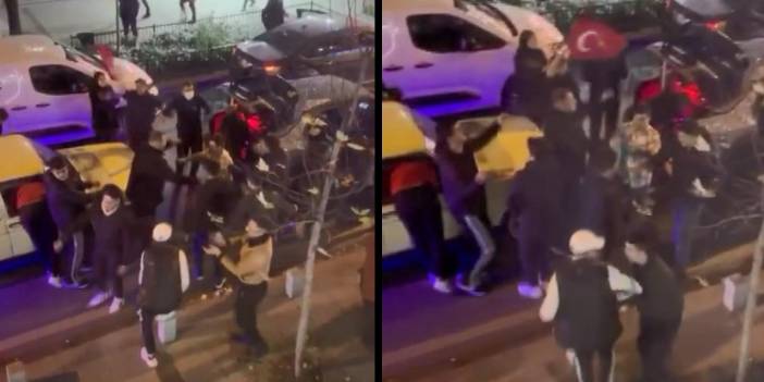 İstanbul'da yol kapatan asker eğlencesi