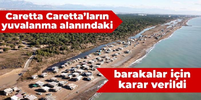 Caretta carettaların yuvalanma alanındaki barakalar için yıkım kararı