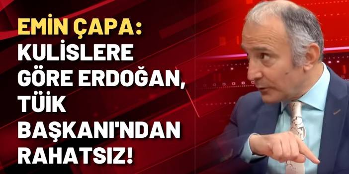 Emin Çapa: Kulislere göre Erdoğan TÜİK Başkanı'ndan rahatsız!