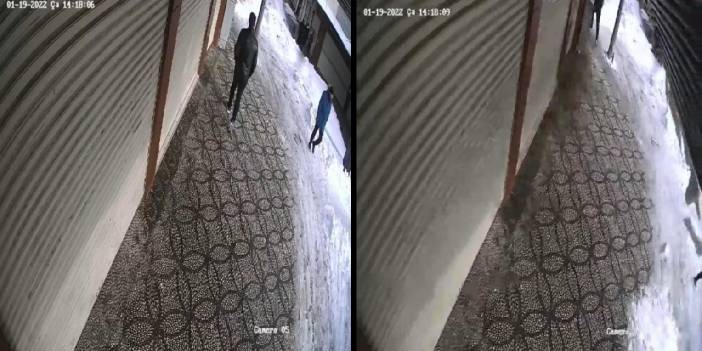 Kardan çöken tentenin altında kalmaktan kıl payı kurtuldu