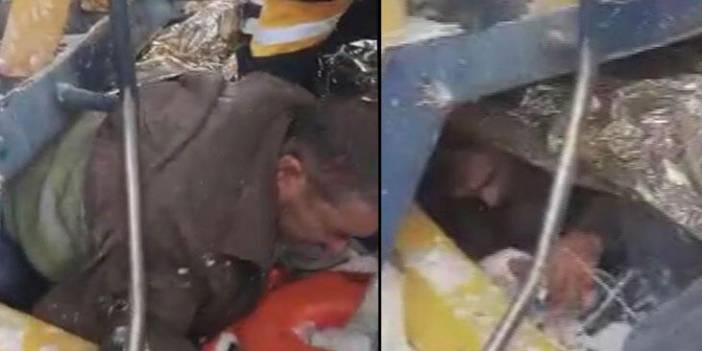 Devrilen iş makinesinin altında kalan operatör kurtarıldı