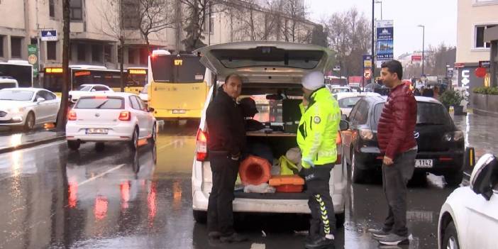 Kaza yapan taksici trafik nedeniyle herkesten özür diledi