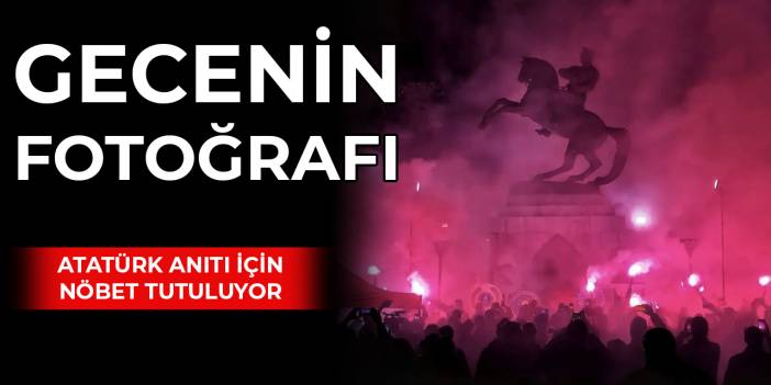 Saldırıya uğrayan Atatürk Anıtı için sevgi çemberi