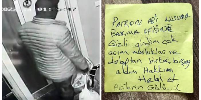 Hırsızdan not: Hakkını helal et abilerin gülü