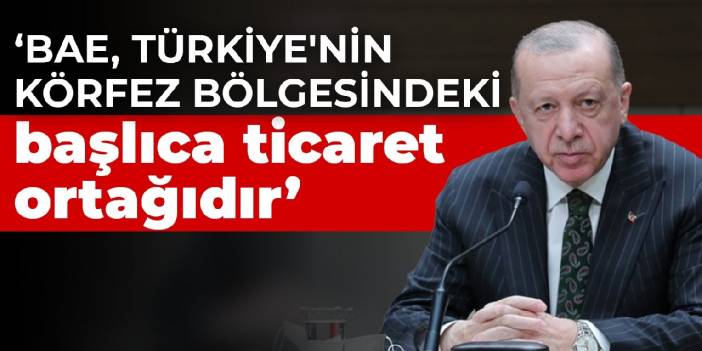 Erdoğan: BAE, Türkiye'nin Körfez bölgesindeki başlıca ticaret ortağıdır