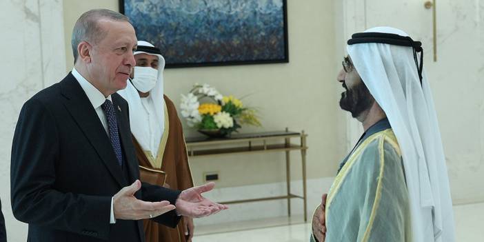 Erdoğan Dubai Emiri Maktum'la bir araya geldi