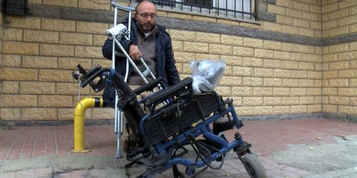Akülü sandalyesi çalındı: Ayaklarımı çaldılar