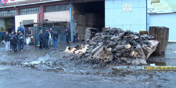 Tuzla'da yanan fabrikadaki hasar gün ağarınca ortaya çıktı