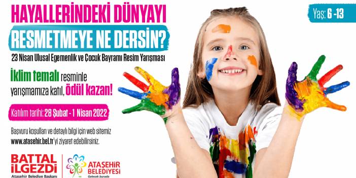 23 Nisan Resim Yarışması ile çocukların hayalleri renklerle buluşacak