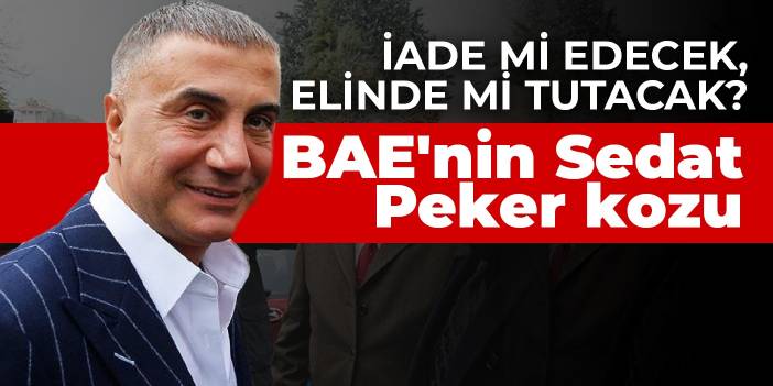 İade mi edecek, elinde mi tutacak? BAE'nin Sedat Peker kozu