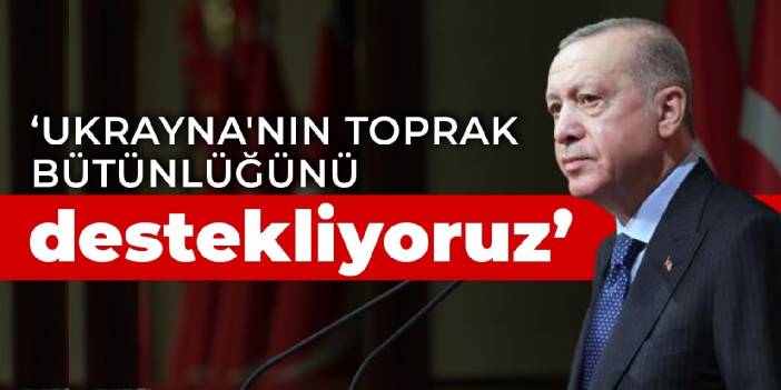 Erdoğan: Ukrayna'nın toprak bütünlüğünü destekliyoruz