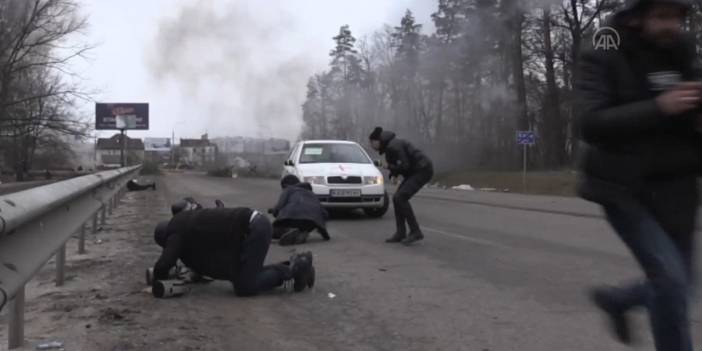 Sivillerin tahliyesi sırasında yaşanan patlamada korku dolu anlar yaşandı