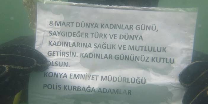 Buzu kırıp göle daldılar: 'Kurbağa Adamlar'dan 8 Mart mesajı