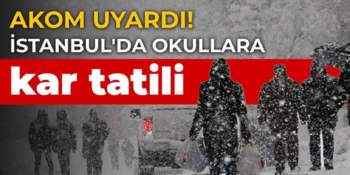 İstanbul'da okullara kar tatili
