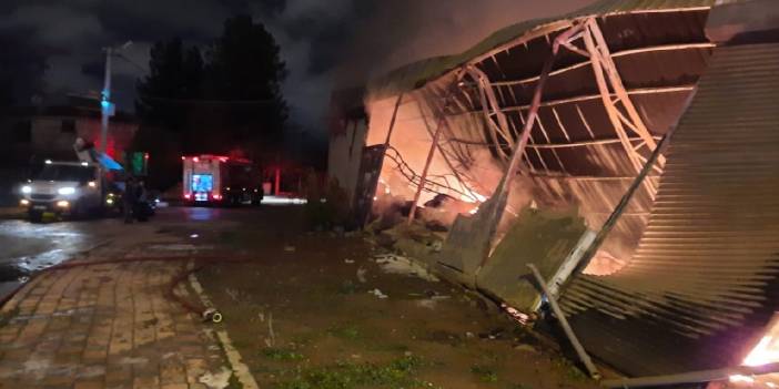 Depoda çıkan yangın 3 saatte söndürüldü