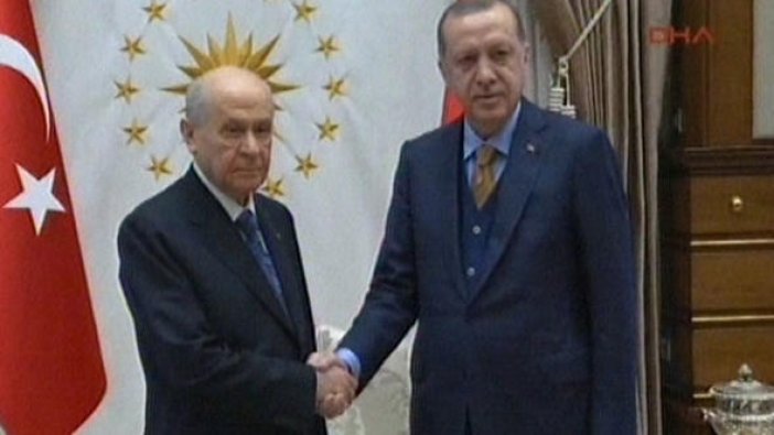 Erdoğan ve Bahçeli'nin görüşmesi 35 dakika sürdü