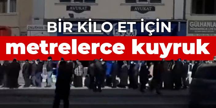 Sivas'ta Et ve Süt Kurumu'nun önünde kuyruk