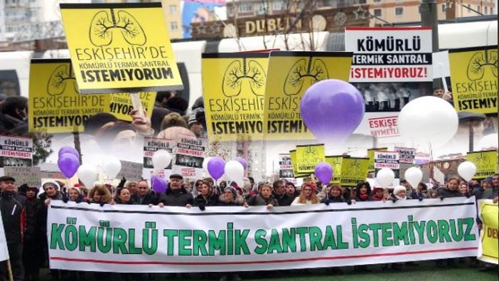 Eskişehir'de termik santral protestosu