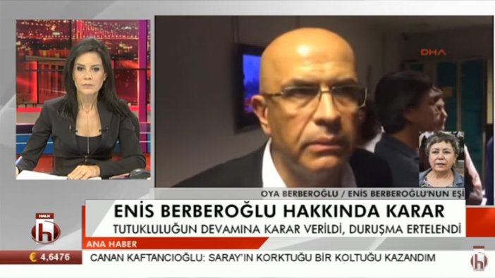 Enis Berberoğlu'nun eşi, bugünkü duruşmada yaşananları Halk TV'ye anlattı