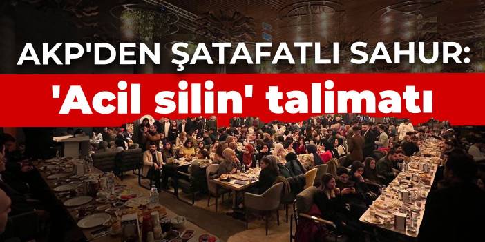 AKP'den şatafatlı sahur