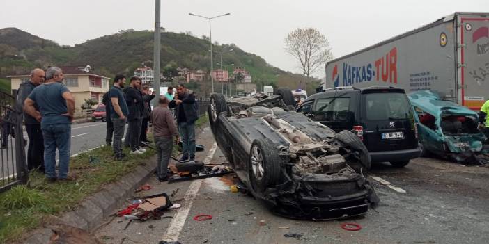 Trabzon'da zincirleme kaza: 1 ölü