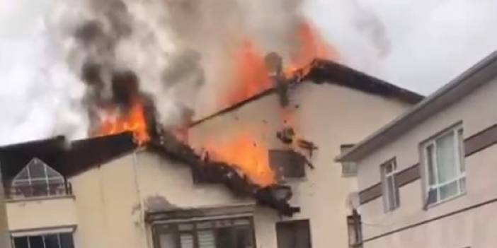 Ankara'da çatı yangını