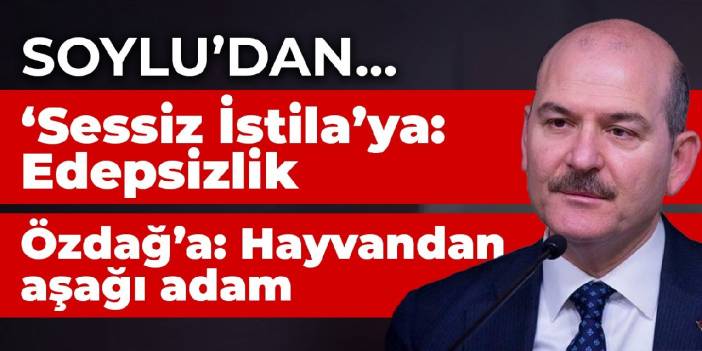 Süleyman Soylu: Sessiz İstila bir edepsizliktir