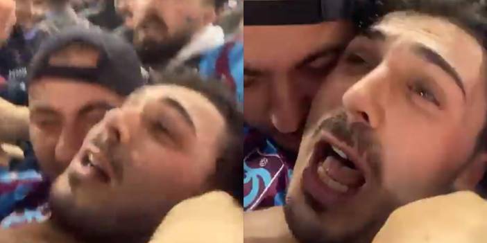 Trabzonspor taraftarları Abdülkadir Ömür'ü sevinçten boğuyordu