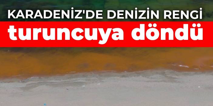 Karadeniz'de denizin rengi turuncuya döndü