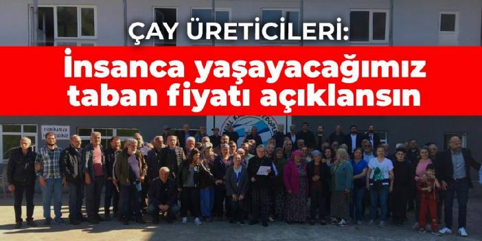 Çay üreticileri: İnsanca yaşayacağımız taban fiyatı açıklansın