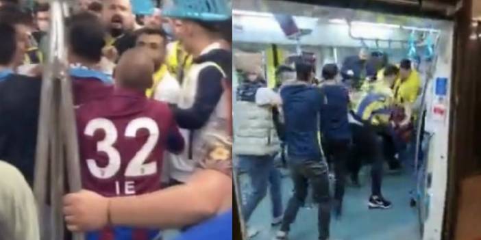 Marmaray’da Fenerbahçe-Trabzonspor taraftarı kavga etti