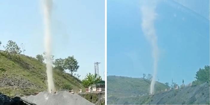 Şantiye alanında hortum