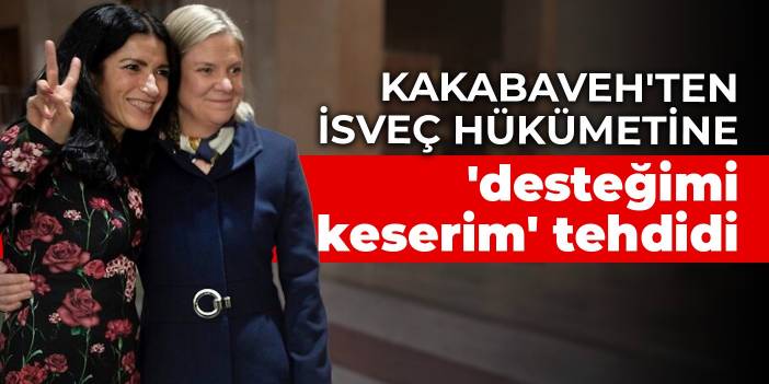 Kakabaveh'ten İsveç hükümetine 'desteğimi keserim' tehdidi