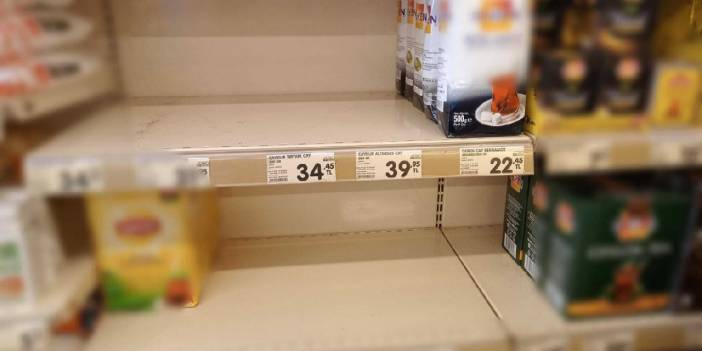 Çay zammının ardından market rafları boş kaldı