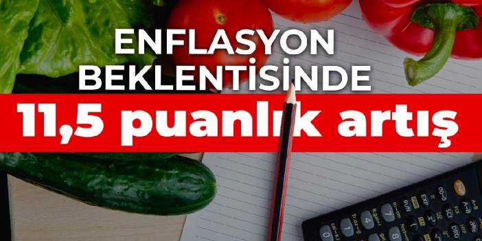 Enflasyon beklentisinde 11,5 puanlık artış