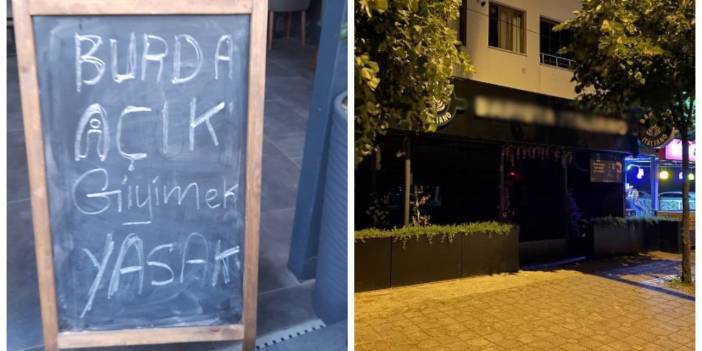 'Açık giyinmek yasaktır’ yazısı bulunan kafeye şortla giren genç kız kovuldu