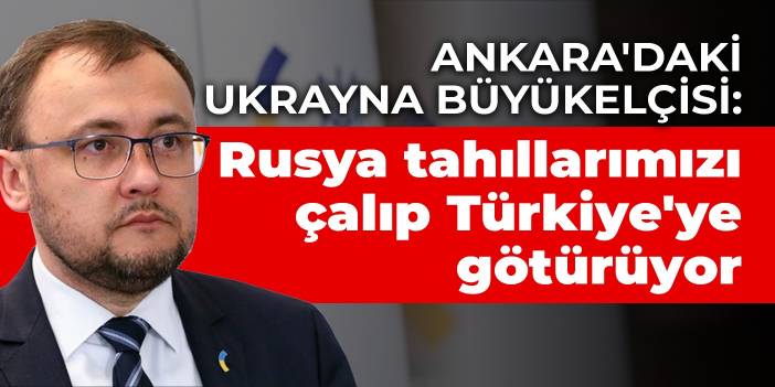 Ankara'daki Ukrayna Büyükelçisi: Rusya tahıllarımızı çalıp Türkiye'ye götürüyor