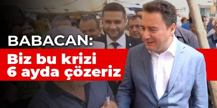 Babacan: Biz bu krizi 6 ayda çözeriz