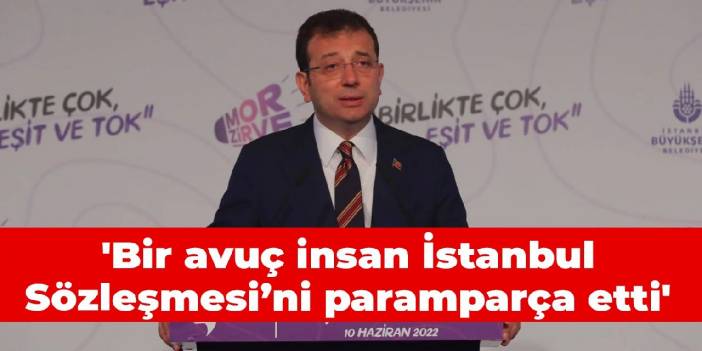 'Bir avuç insan İstanbul Sözleşmesi’ni paramparça etti'
