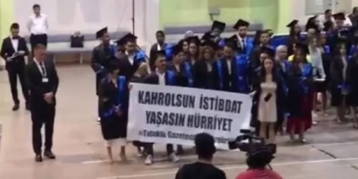 'Kahrolsun İstibdat Yaşasın Hürriyet' Ankara Üniversitesi'nde tutuklu gazetecilere destek