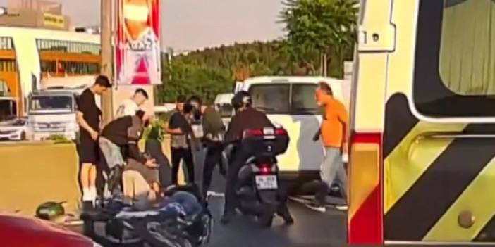 Motosiklet kazası kamerada