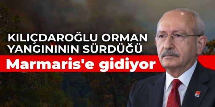 Kılıçdaroğlu se rend à Marmaris, où un incendie de forêt se poursuit