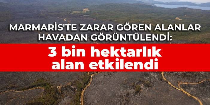 Marmaris'te zarar gören alanlar havadan görüntülendi: 3 bin hektarlık alan etkilendi