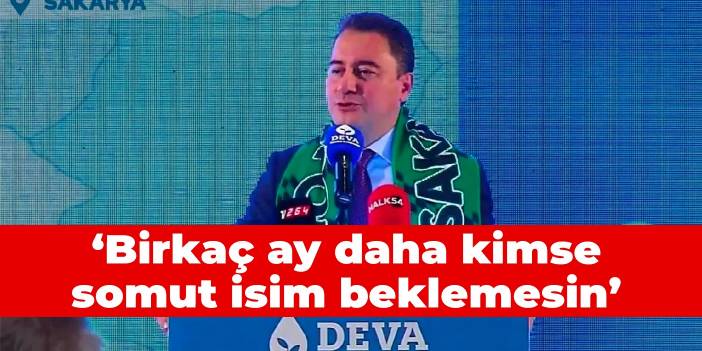 Babacan: Birkaç ay daha kimse somut isim beklemesin