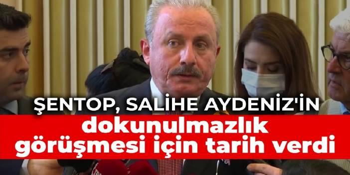 Şentop, Salihe Aydeniz'in dokunulmazlık görüşmesi için tarih verdi