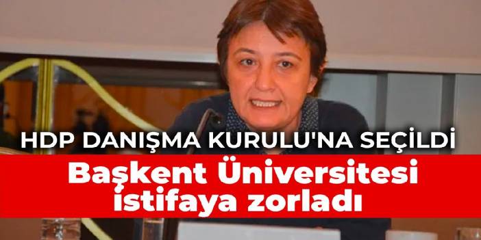 HDP Danışma Kurulu'na seçildi, Başkent Üniversitesi istifaya zorladı