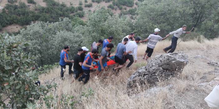 Kayalıktan düştü, AFAD ekiplerince yaralı olarak kurtarıldı